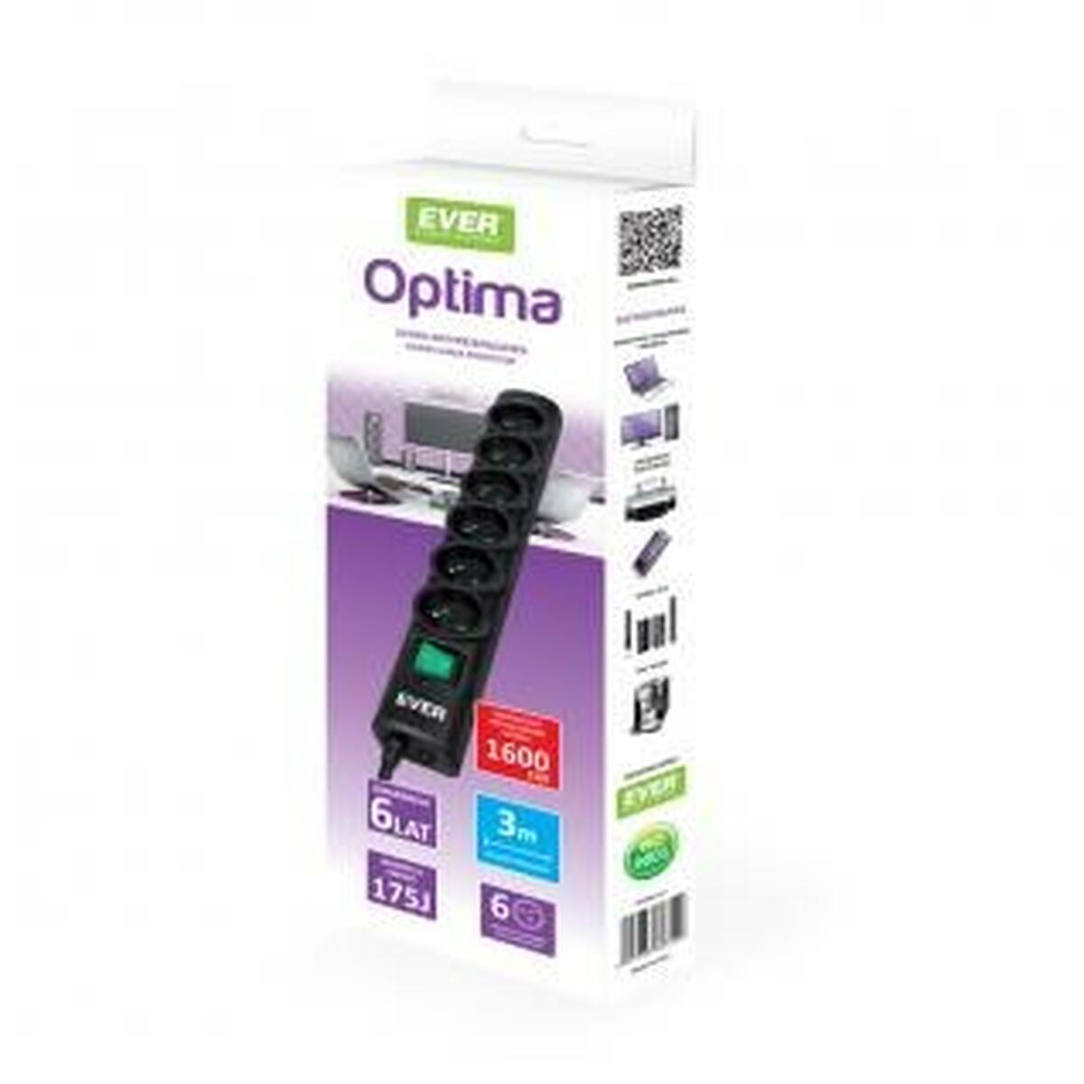 Ciabatta Multipresa Ever Optima  (3 m)